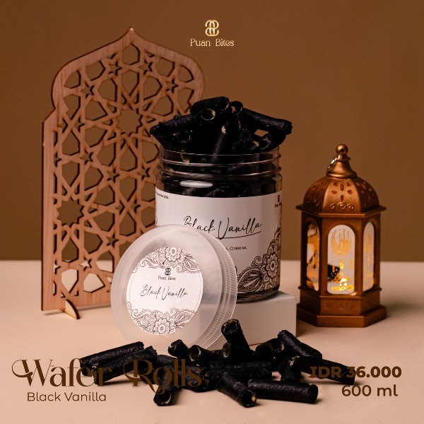 WAFER ROLLS BLACK VANILLA 600 ml